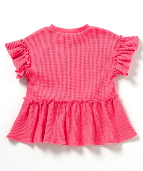 apres les cours（アプレレクール）の「フラワーワッペンペプラムモチーフ半袖Tシャツ（Tシャツ/カットソー・キッズ・ラベンダー/ミント/ネイビー/オレンジ/イエロー/ピンク・80/90/100/110/120/130/140）」の17枚目の写真