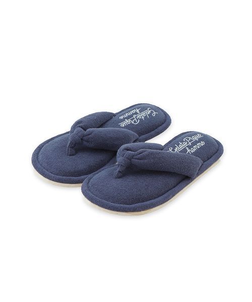 gelato pique(ジェラートピケ)の「【HOMME】パイルワンポイントロゴ刺繍サンダル(ルームシューズ/スリッパ・メンズ・ネイビー/イエロー/ブルー/ピンク・F)」の9枚目の写真