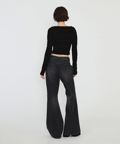 DIAGONAL(ダイアゴナル)の「DIAGONAL BOOTS CUT DENIM PANTS (black)(デニムパンツ・レディース・その他・SMALL/MEDIUM)」の17枚目の写真