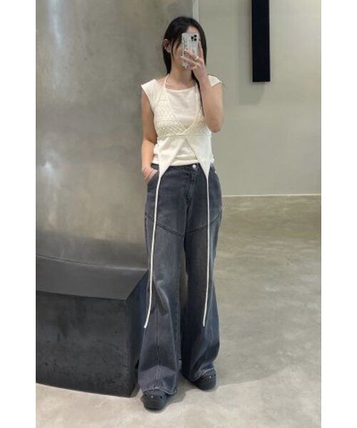 DIAGONAL(ダイアゴナル)の「DIAGONAL BOOTS CUT DENIM PANTS (black)(デニムパンツ・レディース・その他・SMALL/MEDIUM)」の7枚目の写真