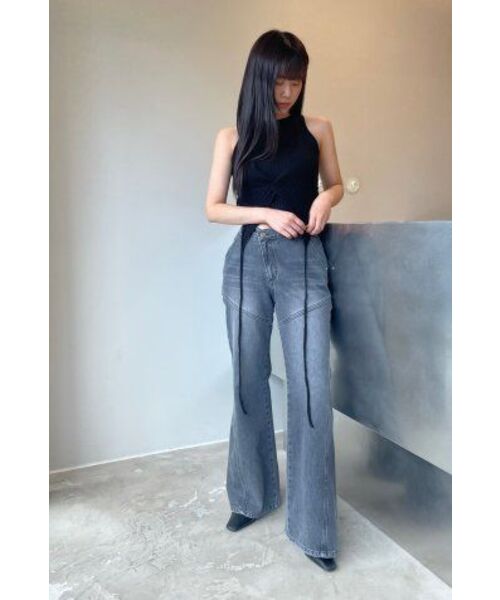 DIAGONAL(ダイアゴナル)の「DIAGONAL BOOTS CUT DENIM PANTS (black)(デニムパンツ・レディース・その他・SMALL/MEDIUM)」の9枚目の写真