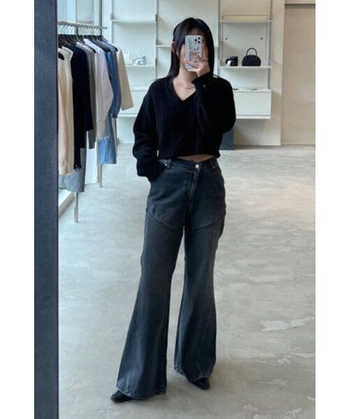 DIAGONAL(ダイアゴナル)の「DIAGONAL BOOTS CUT DENIM PANTS (black)(デニムパンツ・レディース・その他・SMALL/MEDIUM)」の2枚目の写真