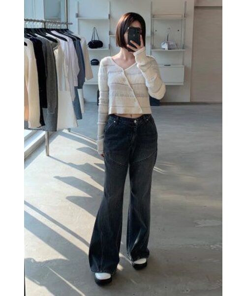 DIAGONAL(ダイアゴナル)の「DIAGONAL BOOTS CUT DENIM PANTS (black)(デニムパンツ・レディース・その他・SMALL/MEDIUM)」の3枚目の写真