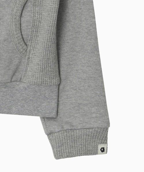 OHESHIO(オヘシオ)の「TWO-TONE WAFFLE HOODED ZIP-UP, MELANGE(パーカー・レディース・その他・FREE)」の9枚目の写真