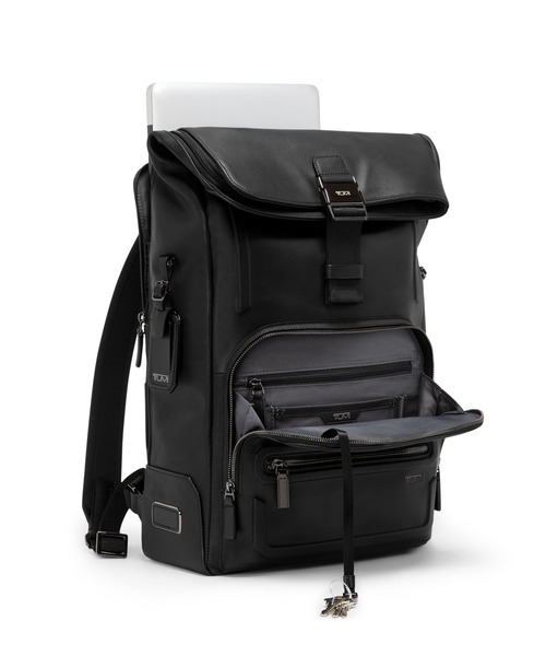 TUMI(トゥミ)の「HARRISON 「オズボーン」ロール・トップ・バックパック(A4/PC15インチまで対応)(バックパック/リュック・メンズ・ブラック・FREE)」の3枚目の写真