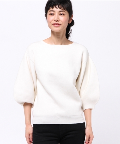 OUTLET（アウトレット）の「【WHO'S WHO gallery】SVカシミヤ袖バルーンニット（ニット/セーター・レディース・レッド/グレー/オフホワイト・FREE）」の11枚目の写真