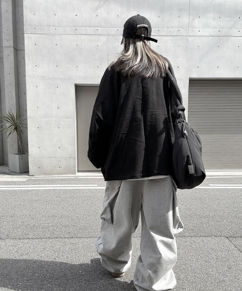 YACA（ヤーカ）の「Brushed Long Sleeve T-shirt/ブラッシュドロングスリーブTシャツ【unisex item】（Tシャツ/カットソー・レディース・ブラック/ホワイト・FREE）」の7枚目の写真