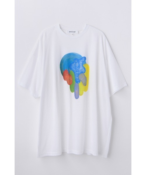 ENFOLD（エンフォルド）の「SPACE DISTORTION T-SHIRT（Tシャツ/カットソー・レディース・ブラック/ホワイト・38）」の2枚目の写真