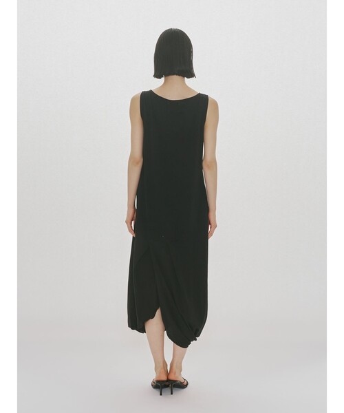 MIDIUMISOLID（ミディウミソリッド）の「MIDIUMISOLID for Ladies ジャージツイストヘムワンピース（ワンピース・レディース・ブラック/ネイビー/チャコールグレー・FREE）」の11枚目の写真