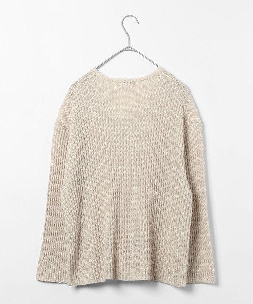 GLOBAL WORK(グローバルワーク)の「ペーパーヤーンニットプルオーバー長袖/646687(ニット/セーター・レディース・ダークブラウン/イエロー系/ナチュラル・MEDIUM/LARGE)」の11枚目の写真