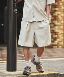 CAHLUMN/カウラム Cotton Linen 2 Tuck Chino Shorts/コットン リネン