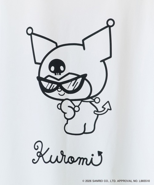 Audie a Muses(オーディアミューズ)の「【KUROMI】クロミ プリントラッシュガード素材パーカー(パーカー・レディース・ブラック/オフホワイト・38/42)」の19枚目の写真