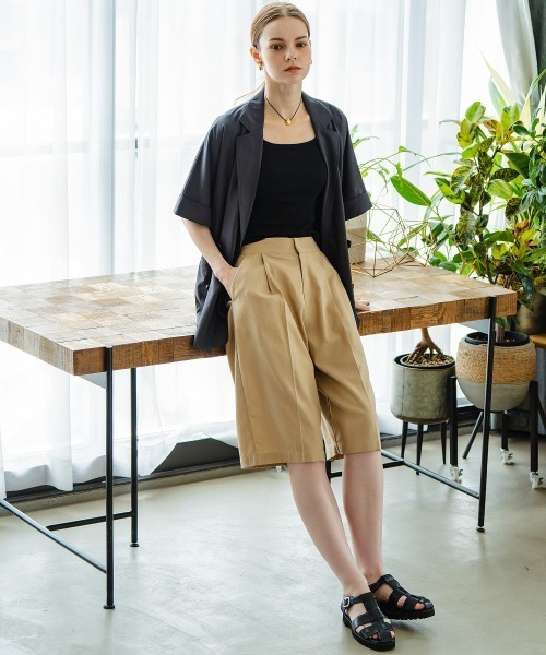 Maison INNESS(メゾンアイネス)の「リネン混バミューダパンツ(UVカット・接触冷感)<大きいサイズ有>(その他パンツ・レディース・カーキ/ライトベージュ・S/M/L/LL/3L/4L/5L)」の22枚目の写真