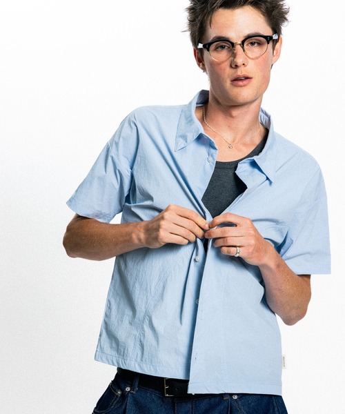 curve line half sleeve shirt / カーブライン半袖シャツ（シャツ