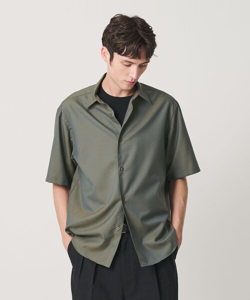 BEAUTY&YOUTH UNITED ARROWS(ビューティーアンドユースユナイテッドアローズ)の「尾州 TW レギュラー ショートスリーブ シャツ GRANDE TAPERD型 ウォッシャブル MADE IN JAPAN(シャツ/ブラウス・メンズ・コバルトブルー/オリーブ・S/XL/L/M)」の1枚目の写真