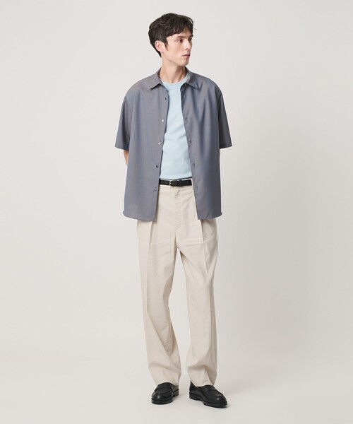 BEAUTY&YOUTH UNITED ARROWS(ビューティーアンドユースユナイテッドアローズ)の「尾州 TW レギュラー ショートスリーブ シャツ GRANDE TAPERD型 ウォッシャブル MADE IN JAPAN(シャツ/ブラウス・メンズ・コバルトブルー/オリーブ・S/XL/L/M)」の3枚目の写真