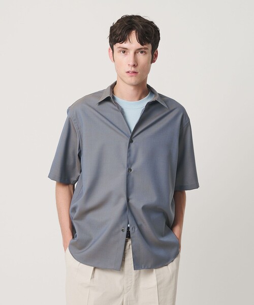 BEAUTY&YOUTH UNITED ARROWS(ビューティーアンドユースユナイテッドアローズ)の「尾州 TW レギュラー ショートスリーブ シャツ GRANDE TAPERD型 ウォッシャブル MADE IN JAPAN(シャツ/ブラウス・メンズ・コバルトブルー/オリーブ・S/XL/L/M)」の4枚目の写真