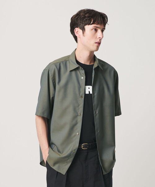 BEAUTY&YOUTH UNITED ARROWS(ビューティーアンドユースユナイテッドアローズ)の「尾州 TW レギュラー ショートスリーブ シャツ GRANDE TAPERD型 ウォッシャブル MADE IN JAPAN(シャツ/ブラウス・メンズ・コバルトブルー/オリーブ・S/XL/L/M)」の5枚目の写真