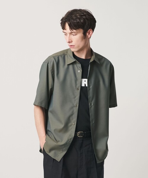 BEAUTY&YOUTH UNITED ARROWS(ビューティーアンドユースユナイテッドアローズ)の「尾州 TW レギュラー ショートスリーブ シャツ GRANDE TAPERD型 ウォッシャブル MADE IN JAPAN(シャツ/ブラウス・メンズ・コバルトブルー/オリーブ・S/XL/L/M)」の6枚目の写真