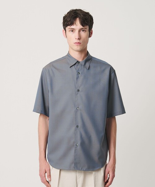 BEAUTY&YOUTH UNITED ARROWS(ビューティーアンドユースユナイテッドアローズ)の「尾州 TW レギュラー ショートスリーブ シャツ GRANDE TAPERD型 ウォッシャブル MADE IN JAPAN(シャツ/ブラウス・メンズ・コバルトブルー/オリーブ・S/XL/L/M)」の7枚目の写真