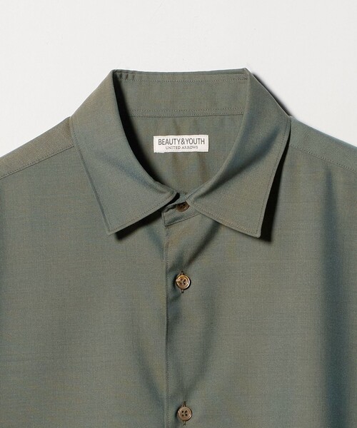 BEAUTY&YOUTH UNITED ARROWS(ビューティーアンドユースユナイテッドアローズ)の「尾州 TW レギュラー ショートスリーブ シャツ GRANDE TAPERD型 ウォッシャブル MADE IN JAPAN(シャツ/ブラウス・メンズ・コバルトブルー/オリーブ・S/XL/L/M)」の17枚目の写真