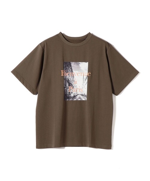 SHIPS Colors(シップス カラーズ)の「SHIPS Colors:〈接触冷感・UVカット〉PARIS フォト TEE◇(Tシャツ/カットソー・レディース・ダークグレー/オフホワイト/ブラウン・ONE SIZE)」の5枚目の写真