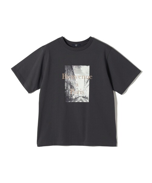 SHIPS Colors(シップス カラーズ)の「SHIPS Colors:〈接触冷感・UVカット〉PARIS フォト TEE◇(Tシャツ/カットソー・レディース・ダークグレー/オフホワイト/ブラウン・ONE SIZE)」の6枚目の写真