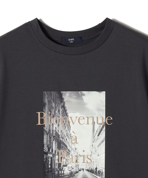 SHIPS Colors(シップス カラーズ)の「SHIPS Colors:〈接触冷感・UVカット〉PARIS フォト TEE◇(Tシャツ/カットソー・レディース・ダークグレー/オフホワイト/ブラウン・ONE SIZE)」の8枚目の写真