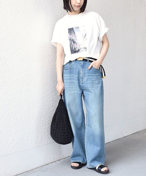 SHIPS Colors(シップス カラーズ)の「SHIPS Colors:〈接触冷感・UVカット〉PARIS フォト TEE◇(Tシャツ/カットソー・レディース・ダークグレー/オフホワイト/ブラウン・ONE SIZE)」の18枚目の写真