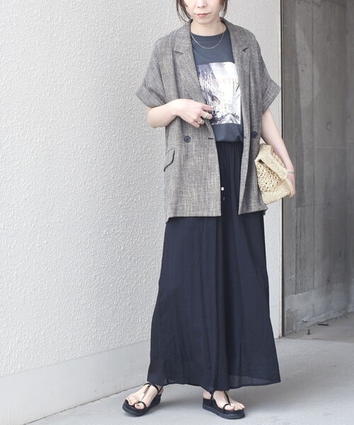 SHIPS Colors(シップス カラーズ)の「SHIPS Colors:〈接触冷感・UVカット〉PARIS フォト TEE◇(Tシャツ/カットソー・レディース・ダークグレー/オフホワイト/ブラウン・ONE SIZE)」の21枚目の写真