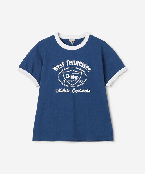 FilMelange（フィルメランジェ）の「FilMelange |〈別注〉プリント リンガーTシャツ WOMEN（Tシャツ/カットソー・レディース・グレー系その他/ブルー系その他・1）」の3枚目の写真