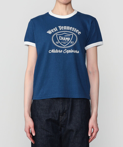 FilMelange（フィルメランジェ）の「FilMelange |〈別注〉プリント リンガーTシャツ WOMEN（Tシャツ/カットソー・レディース・グレー系その他/ブルー系その他・1）」の9枚目の写真