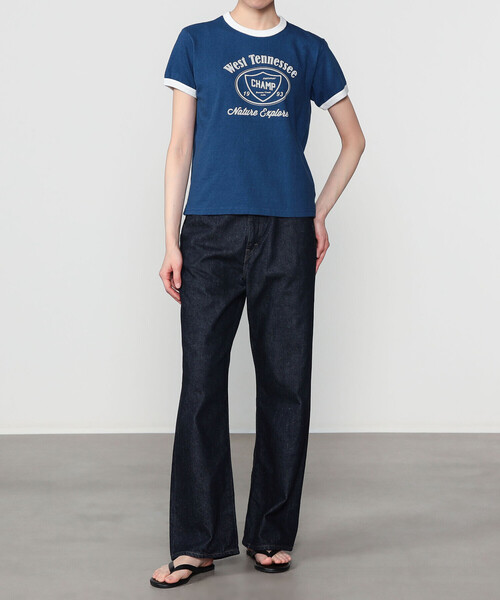 FilMelange（フィルメランジェ）の「FilMelange |〈別注〉プリント リンガーTシャツ WOMEN（Tシャツ/カットソー・レディース・グレー系その他/ブルー系その他・1）」の12枚目の写真