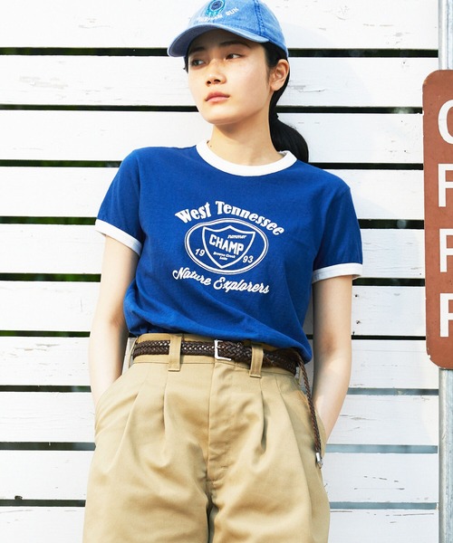 FilMelange(フィルメランジェ)の「FilMelange |〈別注〉プリント リンガーTシャツ WOMEN(Tシャツ/カットソー・レディース・グレー系その他/ブルー系その他・1)」の15枚目の写真