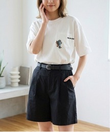 【TOM&JERRY/トムとジェリー】キャラクター刺繍デザイン半袖ポケ付きTシャツ（吸水速乾・UV対策） ユニセックス