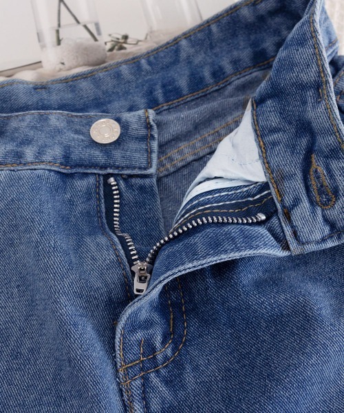 Miniministore(ミニミニストア)の「ロールアップ デニムショートパンツ 美脚(デニムパンツ・レディース・ブラック/ブルー・XL/S/M/L)」の4枚目の写真