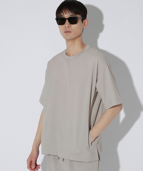 LAKOLE(ラコレ)の「シボサッカープルオーバー / 650643(Tシャツ/カットソー・メンズ・カーキ/ライトグレー/ブラック・MEDIUM/LARGE/X-LARGE)」の9枚目の写真