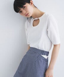 rib jersey point neck tee