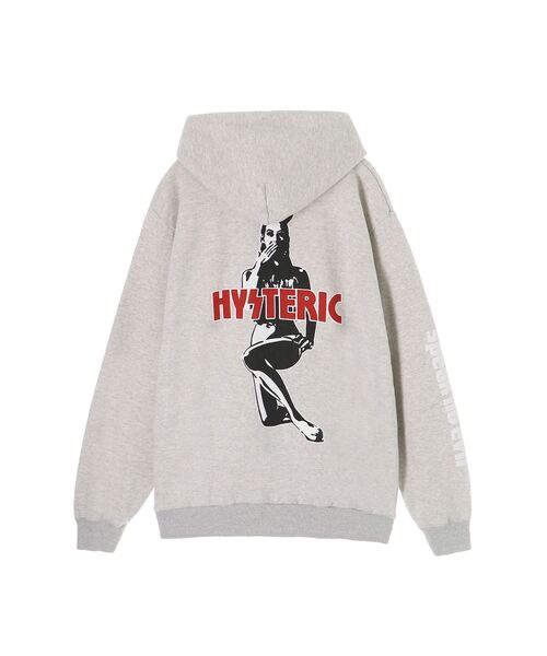 HYSTERIC GLAMOUR(ヒステリックグラマー)の「SPEAK NO EVIL パーカー(パーカー・メンズ・トップグレー/ブラック・SMALL/X-LARGE/LARGE/MEDIUM)」の8枚目の写真