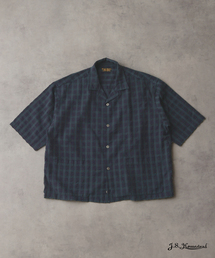 JOURNAL STANDARD J.S HOMESTEAD | J.S.Homestead / ドビー チェック リラックス オープン カラー シャツ(シャツ/ブラウス)