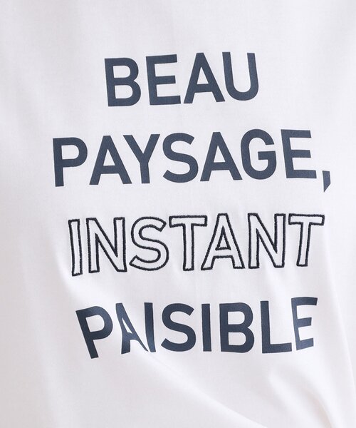 OPAQUE.CLIP（オペークドットクリップ）の「ロゴプリント刺繍アソートTシャツ【洗濯機OK】（Tシャツ/カットソー・レディース・ホワイト系1/ライトベージュ/ネイビー/ホワイト・42/40/38）」の8枚目の写真