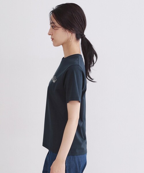OPAQUE.CLIP（オペークドットクリップ）の「ロゴプリント刺繍アソートTシャツ【洗濯機OK】（Tシャツ/カットソー・レディース・ホワイト系1/ライトベージュ/ネイビー/ホワイト・42/40/38）」の22枚目の写真