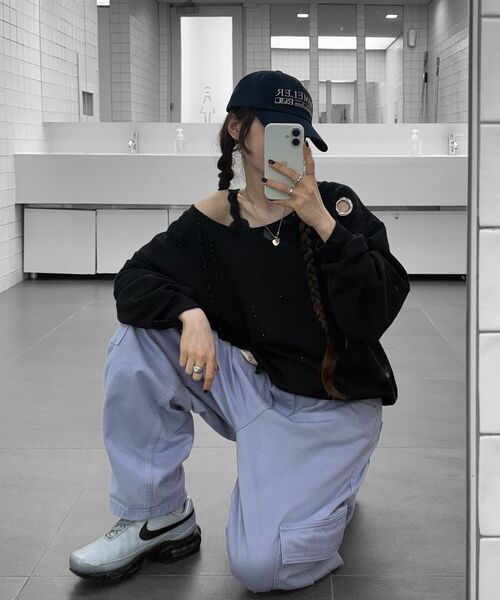 UNKNOWN PLANET(アンノウンプラネット)の「バルーンカーゴワイドパンツパープル(その他パンツ・レディース・その他・SMALL/MEDIUM/LARGE)」の5枚目の写真
