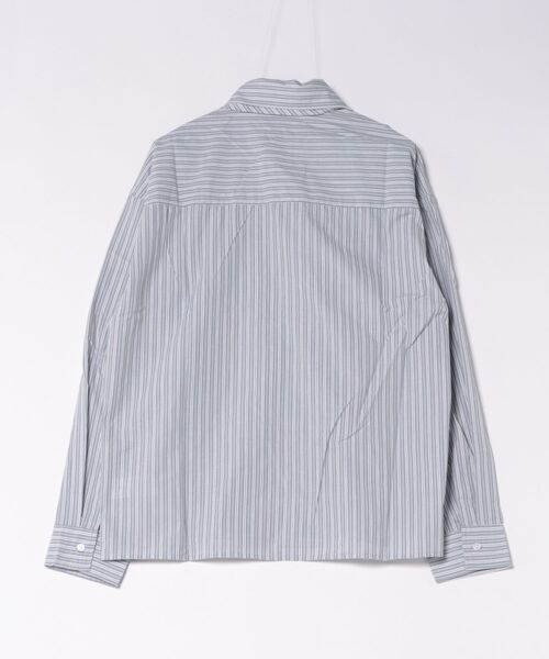 NOWLE(ノウル)の「【NOWLE】ネクタイ付き メタルプレート ワンポイント ストライプ ルーズシャツ(シャツ/ブラウス・メンズ・ライトブルー/グレー・X-LARGE/MEDIUM/LARGE)」の22枚目の写真