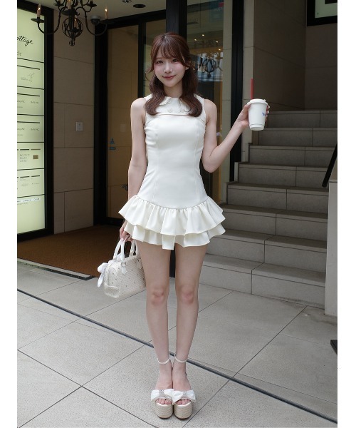 Darich（ダーリッチ）の「DDリボンウェッジサンダル（サンダル・レディース・ブラック/ホワイト・XL/L/M/S/XS）」の21枚目の写真