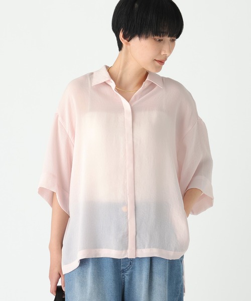 Elura（エルーラ）の「≪イージーケア・速乾≫サラサラサマー5分袖シャツ/740780（シャツ/ブラウス・レディース・ライトカーキ/ブラック/ライトピンク/オフホワイト/ライトグリーン/ライトベージュ・SMALL/MEDIUM）」の22枚目の写真