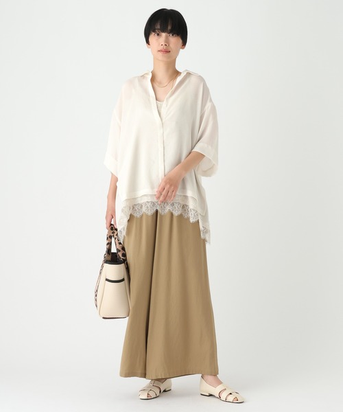 Elura（エルーラ）の「≪イージーケア・速乾≫サラサラサマー5分袖シャツ/740780（シャツ/ブラウス・レディース・ライトカーキ/ブラック/ライトピンク/オフホワイト/ライトグリーン/ライトベージュ・SMALL/MEDIUM）」の16枚目の写真