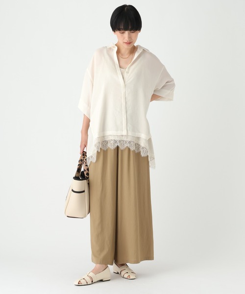 Elura（エルーラ）の「≪イージーケア・速乾≫サラサラサマー5分袖シャツ/740780（シャツ/ブラウス・レディース・ライトカーキ/ブラック/ライトピンク/オフホワイト/ライトグリーン/ライトベージュ・SMALL/MEDIUM）」の17枚目の写真