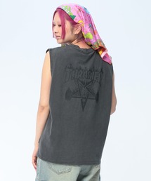 THRASHER (スラッシャー) ノースリーブ バックプリント ブランドロゴ Tシャツ メンズ レディース