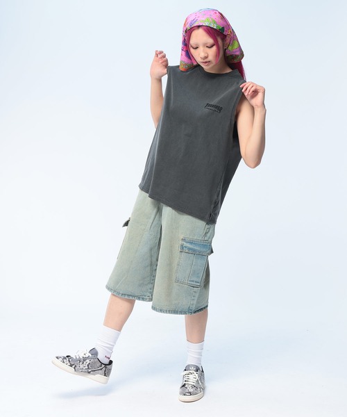 THRASHER(スラッシャー)の「THRASHER (スラッシャー) ノースリーブ バックプリント ブランドロゴ Tシャツ メンズ レディース(Tシャツ/カットソー・メンズ・ブルー/ピンク/ブラック×レッド/ブラック×ブラック・L/M)」の6枚目の写真